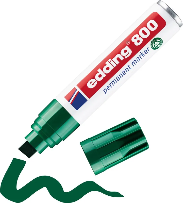 edding 800 800 Permanentmarker 100% Recycelt Extra Breit Keilspitze 4 – 12 mm Grün Nachfüllbar Wasserbeständig Sichere Zahlung