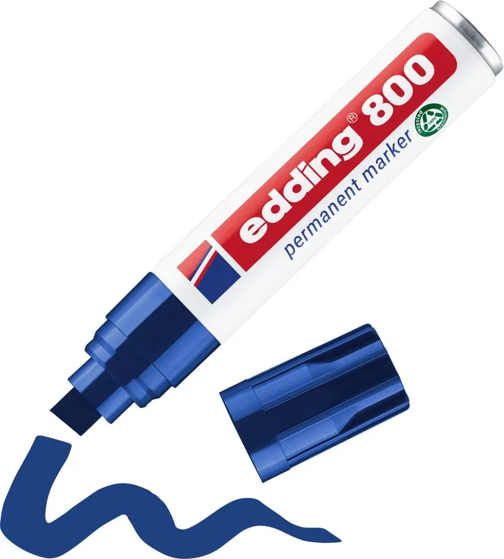 edding 800 800 Permanentmarker 100% Recycelt Extra Breit Keilspitze 4 – 12 mm Blau Nachfüllbar Wasserbeständig Versand Am Gleichen Tag
