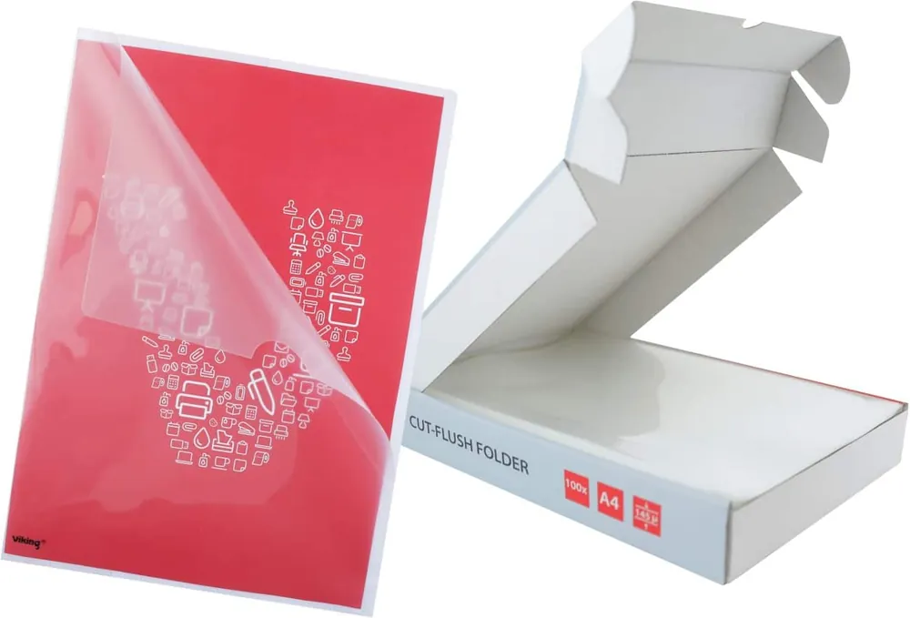 Zertifiziert Viking Klarsichthülle DIN A4 Transparent PP (Polypropylen) 21,7 x 4,8 x 29,7 cm 100 Stück