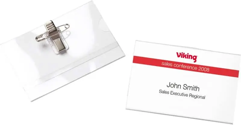 Viking Namensschilder Kombiklemme 9 x 6 cm Kunststoff 25 Stück Gleich Bestellen