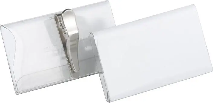 Markenprodukt DURABLE Namensschilder Krokodilklemme 15,5 x 5,5 x 21,5 cm Kunststoff 25 Stück