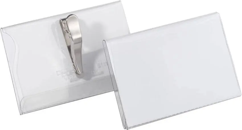 Bestseller DURABLE Namensschilder Krokodilklemme 9 x 5,4 cm Kunststoff 25 Stück