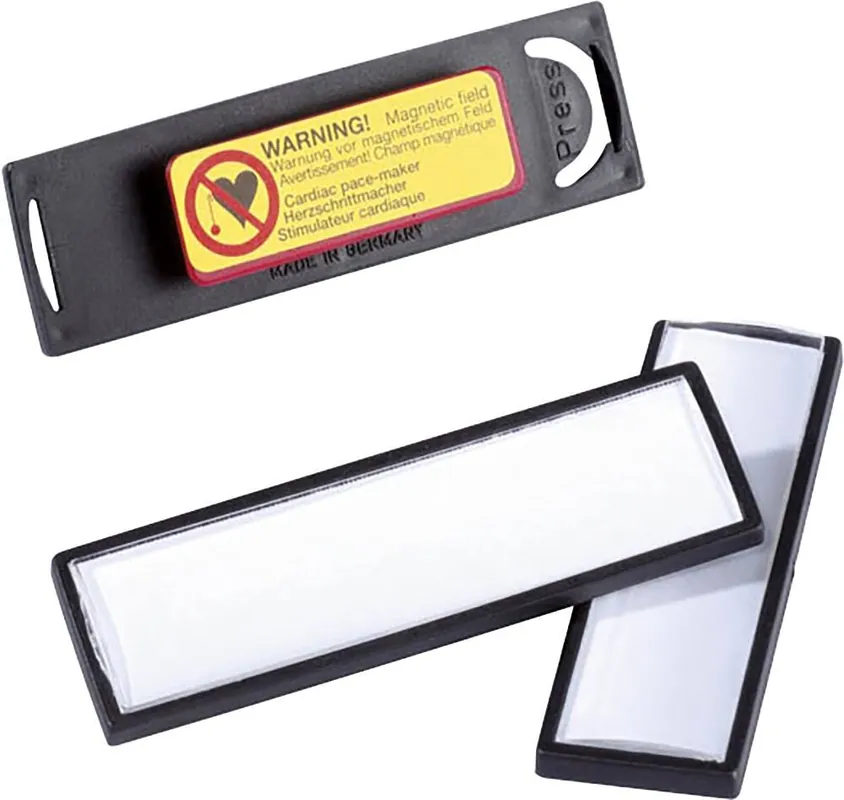 Original DURABLE Clip Card Namensschilder Magnet 6,7 x 1,7 cm Kunststoff 25 Stück