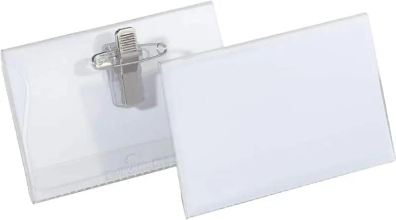 DURABLE Namensschilder Kombiklemme 9 x 5,6 cm Kunststoff 50 Stück Bestpreis