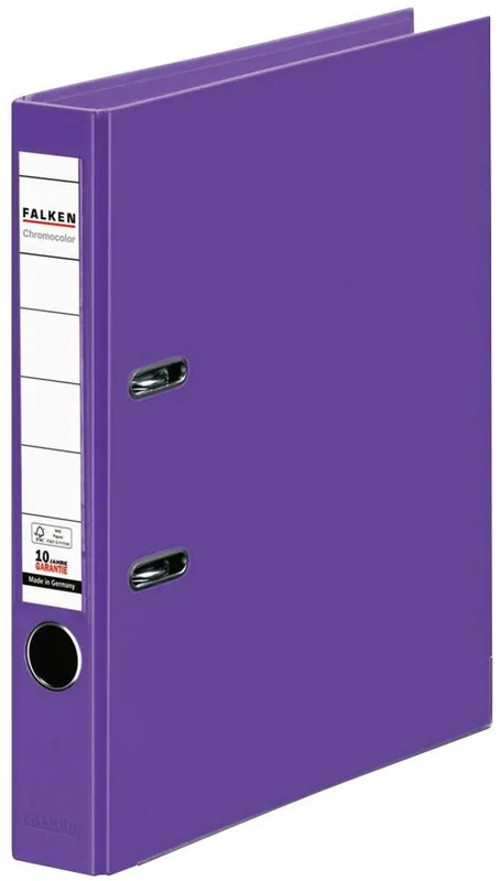 Falken Chromocolor Ordner Schmal DIN A4 50 mm Violett 2 Ringe Kunststoff Handgefertigt