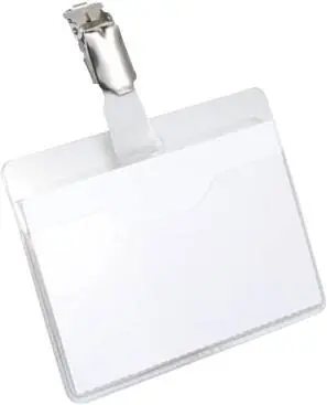 DURABLE Namensschilder Clip 9,5 x 7,5 cm PVC (Polyvinylchlorid) 25 Stück Highlight
