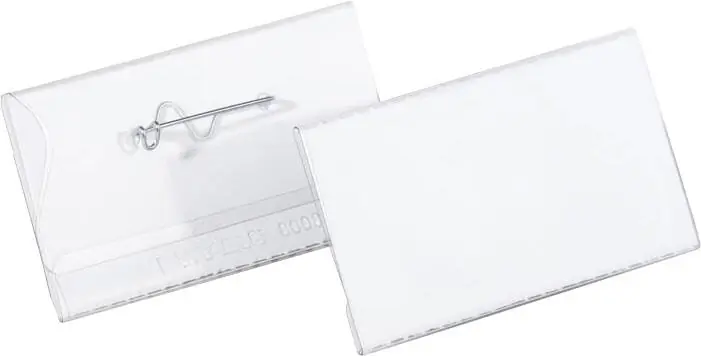 DURABLE Namensschilder Pin 17,5 x 8,5 x 18,5 cm Kunststoff 100 Stück Günstig