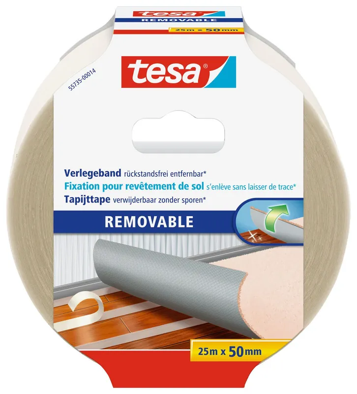 tesa doppelseitiges Klebeband 50 mm x 25 m transparent Premium