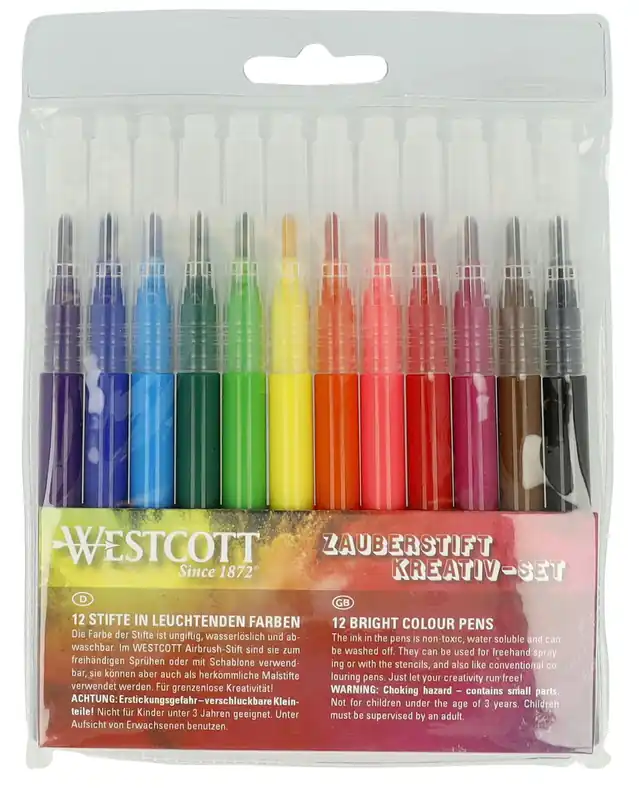 WESTCOTT Airbrush-Stifte Mehrfarbig 1.0 – 5.0 mm    1 Pack = 12 St. Im Trend