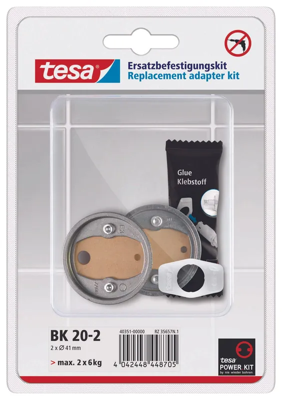 tesa Montagekleber 2x Adapter, 1x Klebstoff-Applikator, 1x aufsteckbare Dosierhilfe Kostenfreie Lieferung