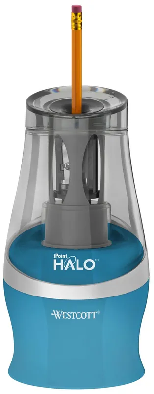 WESTCOTT elektrischer Anspitzer blau/transparent Sonderaktion