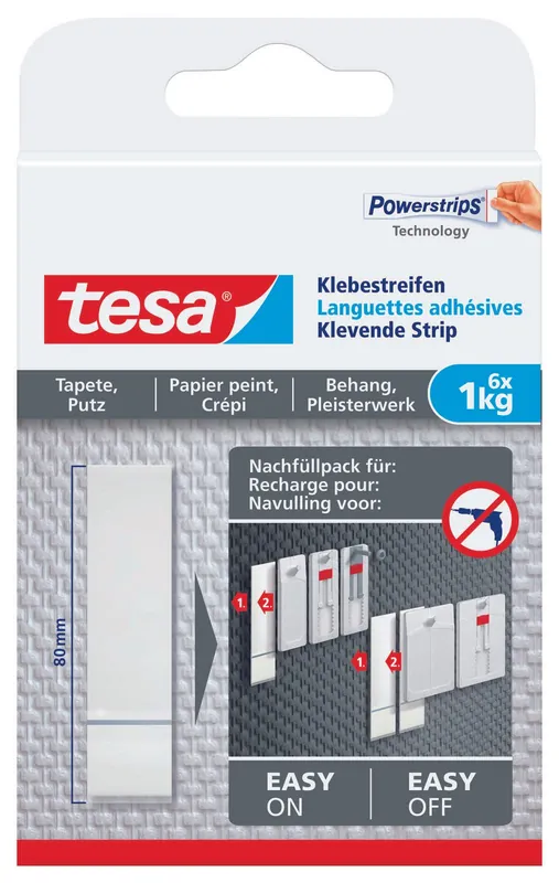 Direkt Vom Hersteller tesa Klebestreifen 2 cm x 8 cm weiß    1 Pack = 6 St.