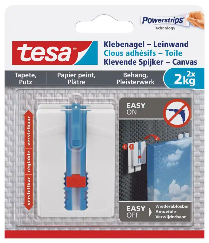 Garantierte Lieferung tesa Klebenägel 4.5 cm x 6.4 cm weiß    1 Pack = 2 St.