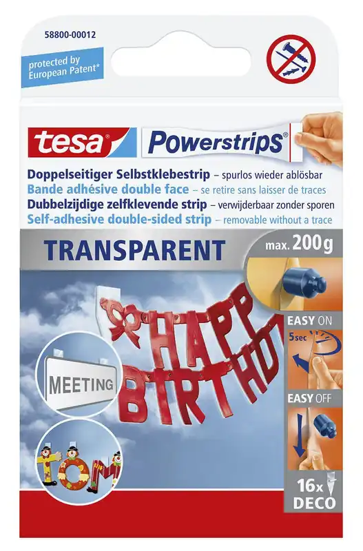 tesa Klebestreifen 1.5 cm x 4.2 cm transparent    1 Pack = 16 St. Preiswert