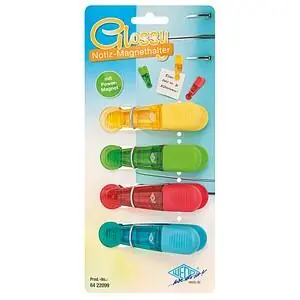 Zertifiziert WEDO Magnete 8,4 x 4,0 x 2,1 1x gelb, grün, rot, blau    1 Pack = 4 St.
