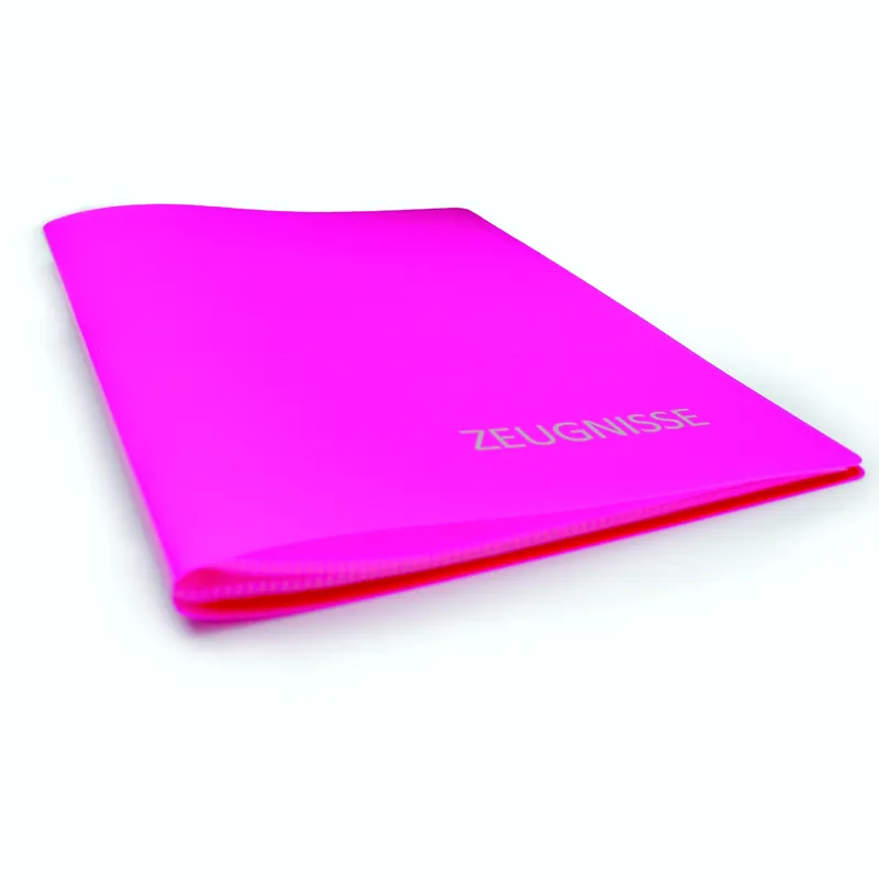 Zeugnismappe / A4 / mit 20 Hüllen / Farbe: pink Preiswert